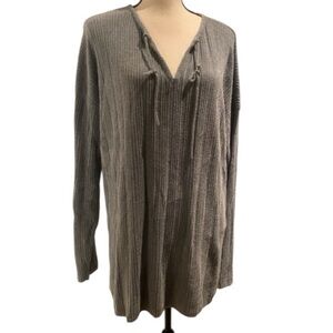 Barefoot Dreams Women’s Gray Long Sweater xl Cozy Chic Malibu